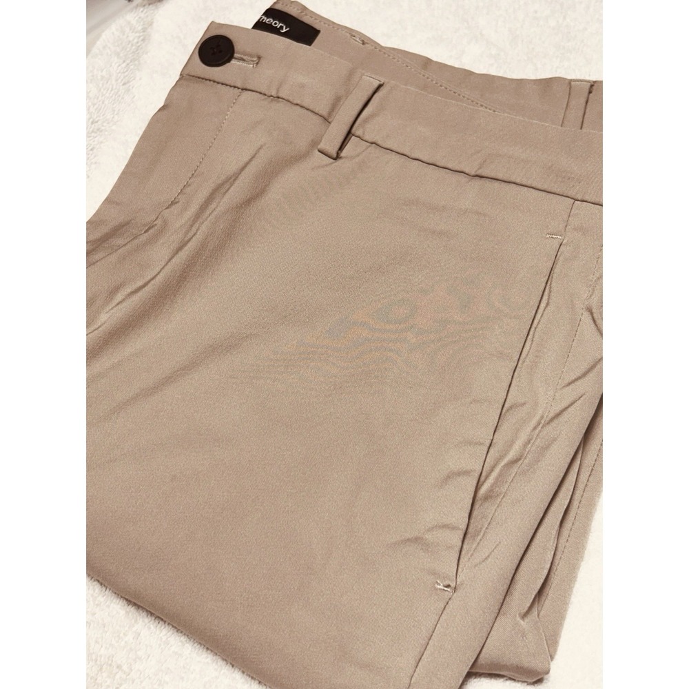 Theory Men Zaine Performance Tech Trousers Black Stretch Casual Pants Size 34X29